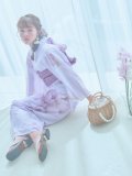 【即日発送】アンティークパープルローズ浴衣 OBI-g-500-kj-3-PL / HIMO-902-kj-5-RosePK / HEKO-800-sb-5-W / YCA73kn-MauvePL / YA-1081-kj-IV / GETA-01-kj-3-IV [YMT]