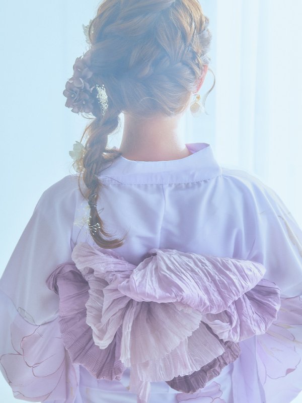 画像22: 【即日発送】アンティークパープルローズ浴衣  【浴衣３点セット 浴衣/帯/下駄】[YMT]