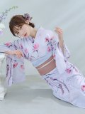 【即日発送】【Riuコラボ】ボタニカルフラワーと蝶々の浴衣 OBI-lame-400-kj-4-DuP / HIMO-900-yn-5-IV / HEKO-800-sb-5-W / YCA73kn-MauvePL / YA-953-kn-W / GETA-01-kj-7-P /[yo/YMT]