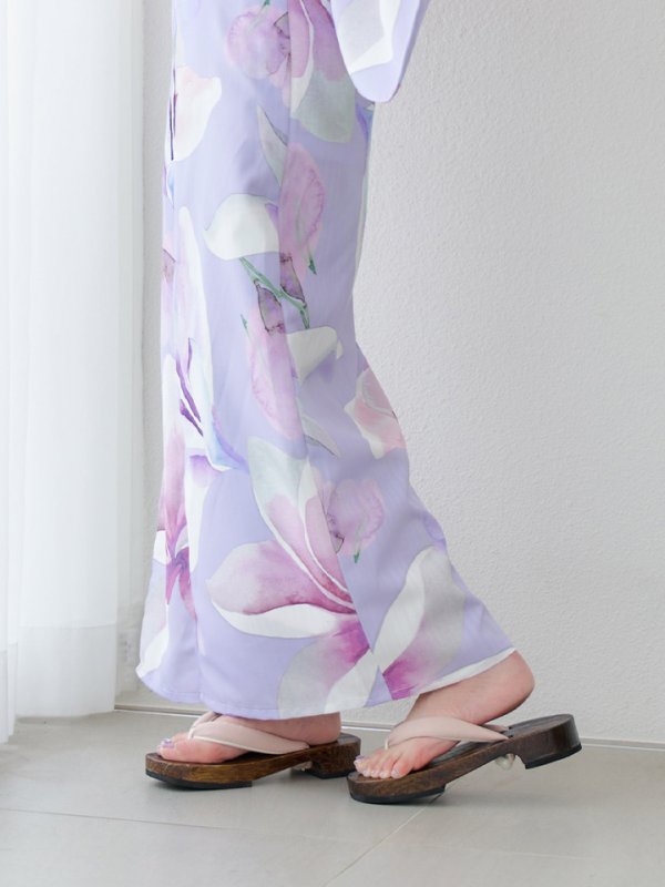 画像19: 【即日発送】【Riuコラボ】パープル地に咲く百合浴衣  【浴衣３点セット 浴衣/帯/下駄】[yo/YMT]