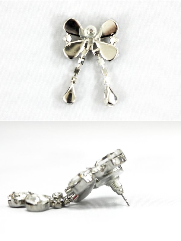 画像3: 【アクセサリー：ピアス】【ANGEL R/エンジェルアール】リボンモチーフビジューピアス[OF02]
