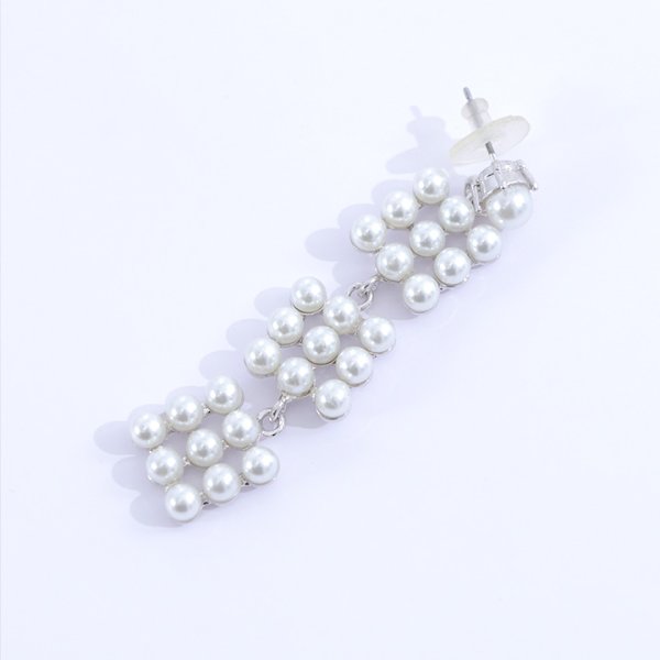 画像3: スクエアパール/3連ピアス【アクセサリー：ピアス】【Fサイズ/1カラー】[OF02]