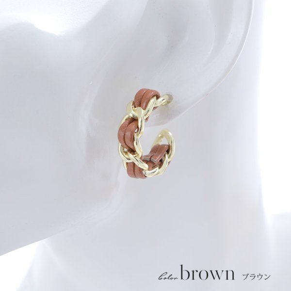 画像6: 【アクセサリー：ピアス】【水着小物：アクセサリー】ゴールドチェーンフープピアス[YMT]