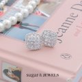 【アクセサリー：ピアス】スクエアビジューピアス/シルバー【Fサイズ/1カラー】[OF08] 