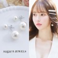 【アクセサリー：ピアス】チェーンパールピアス【1カラー】[OF08] 