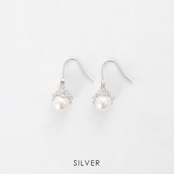 画像2: 【アクセサリー：ピアス】ビジューフラワーパールピアス【Fサイズ/1カラー】[OF02]
