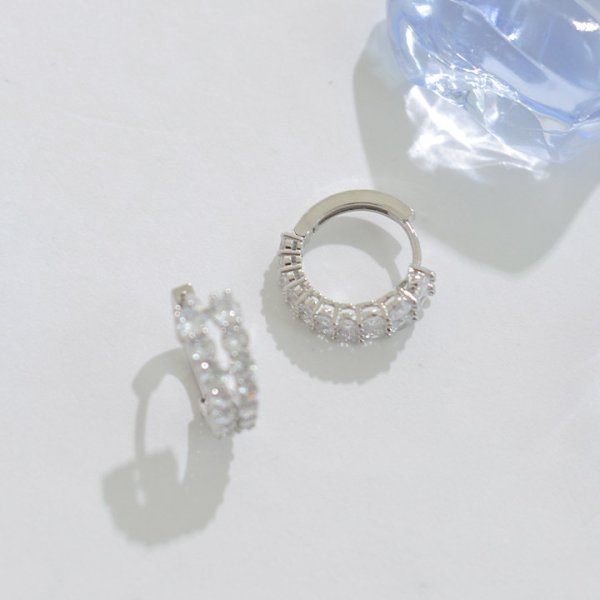 画像3: 【アクセサリー：ピアス】ビジューストーンフープピアス【Fサイズ/1カラー】[OF02] 