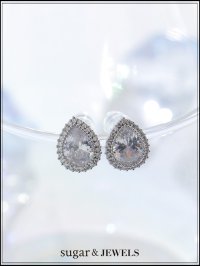 【ピアス】ティアドロップストーンピアス【Fサイズ/1カラー】[OF02] 