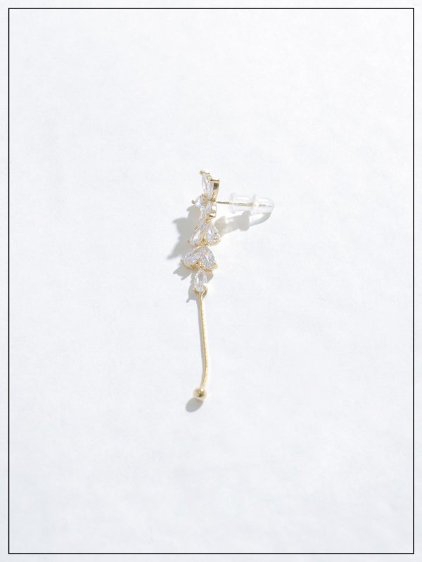 画像4: 【ピアス】フラワードロップビジューロングピアス【Fサイズ/2カラー】[OF02]