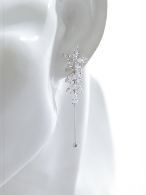 画像5: 【ピアス】フラワードロップビジューロングピアス【Fサイズ/2カラー】[OF02]