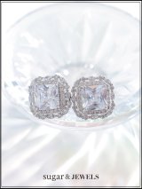 【ピアス】スクエアストーンピアス【Fサイズ/1カラー】[OF02]