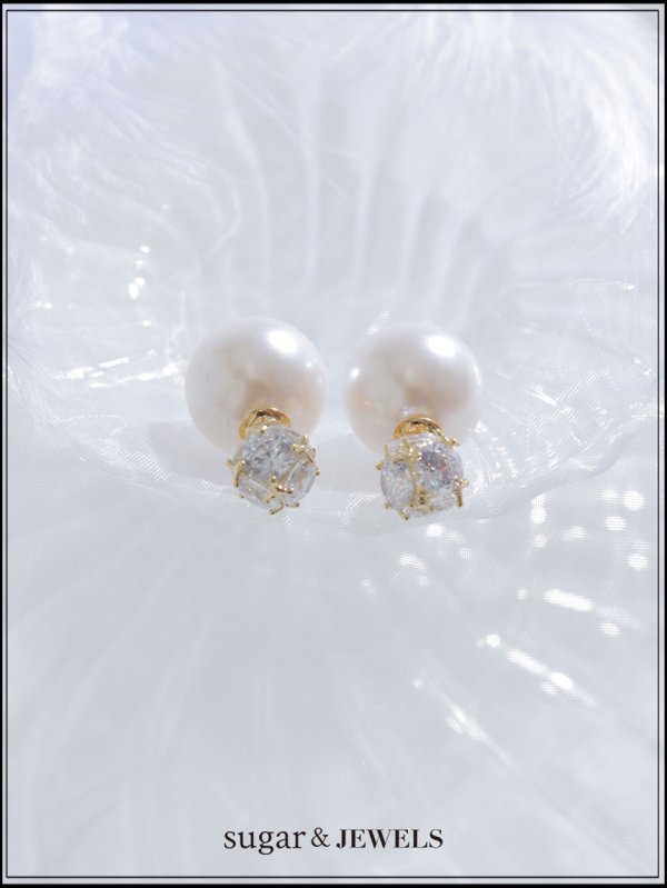 画像1: 【ピアス】パールビジューピアス【Fサイズ/1カラー】[OF02]