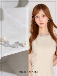【ピアス】バタフライパールビジューピアス【Fサイズ/1カラー】[OF02]　