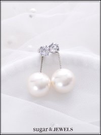 【ピアス】ビジューパールピアス【Fサイズ/1カラー】[OF02] 