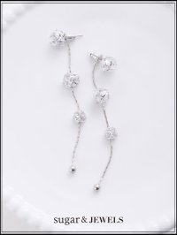 【アクセサリー/ピアス】3連ビジューピアス【Fサイズ/1カラー】[OF02] 【YN】