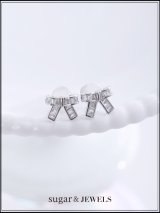 【ピアス】リボンビジューピアス【Fサイズ/1カラー】[OF02] 