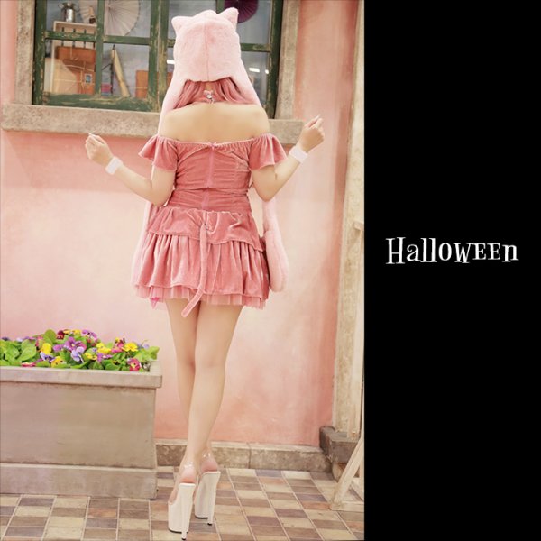 画像4: 【即日発送】さくりなちゃんコラボふわふわキャット【ハロウィンコスプレ5点セット】【S-Mサイズ/1カラー】[HC02]