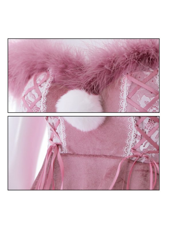 画像11: 【ノベルティ対象】即日発送!桜井莉菜ちゃんコラボ☆ピンクリボンキャットサンタ【sugar nine サンタコス 5点セット】【S-Lサイズ/1カラー】[YMT]