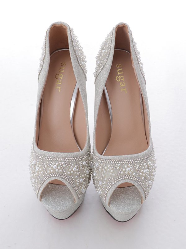 画像4: 【サンダル】パールビジューグリッターサンダル【35-39サイズ/1カラー】【YN】【1カラー】[OF02] 