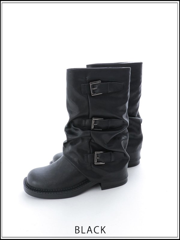 画像3: 合皮ベルトショートブーツ【35-39サイズ/2カラー】[OF02] 【YN】