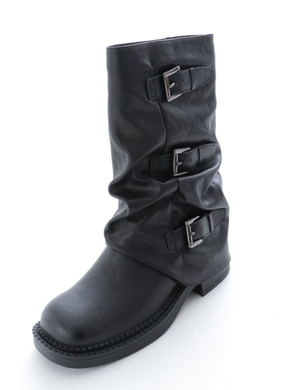 画像6: 合皮ベルトショートブーツ【35-39サイズ/2カラー】[OF02] 【YN】