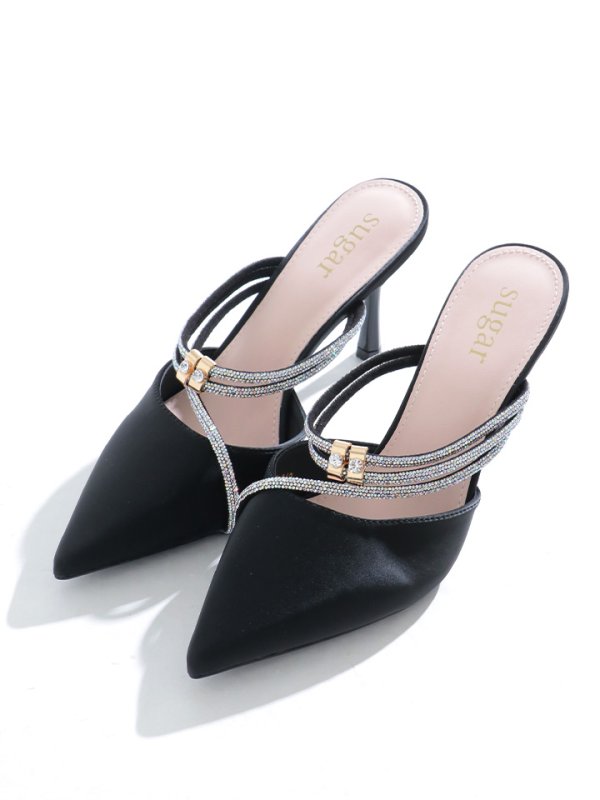 画像2: ラインビジューポインテッドトゥパンプス【35-39サイズ/2カラー】[OF02] 【YN】