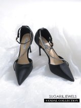 【パンプス】ポインテッドトゥビジューストラップパンプス【35-39サイズ/1カラー】[OF02] 【YN】