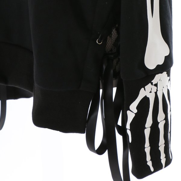 画像11: 【値下げ！】スカルプリントパーカーコスプレ【ハロウィン】【S-XLサイズ/2カラー】(7108sockSB B-W) [HC03]