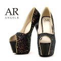 【ANGEL R/エンジェルアール】オープントゥ/ラメ/16.5cmヒール/パンプス[OF02]【一部予約商品/7月上旬-7月中旬発送予定】