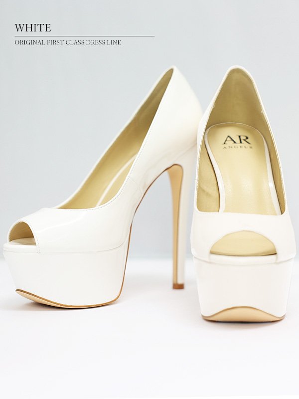 画像4: 【Angel R/エンジェルアール】14cmヒール/ エナメル/ オープントゥ/ ハイヒール/ サンダル[OF02]