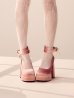 画像2: 【予約/10月中旬発送予定】1color/ 10cmヒール/ リボンモチーフ/ ハイヒール / パンプス/厚底 [OF02] (2)