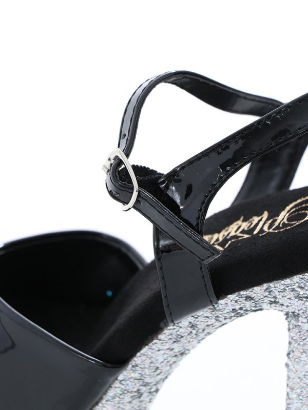 画像7: ストラップ付グリッターラメサンダル/クリアサンダル/厚底【35-40サイズ/1カラー】[OF02]