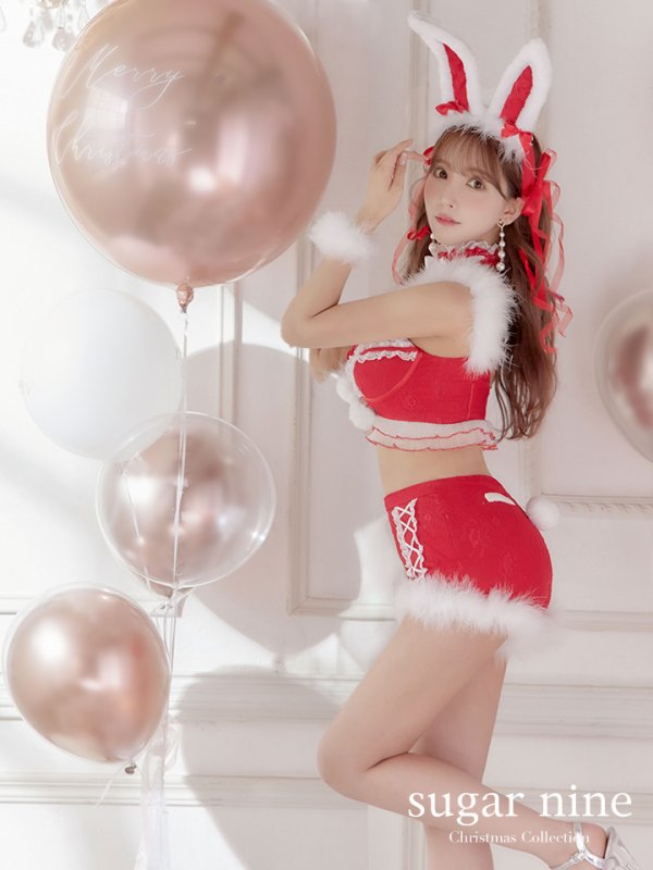画像3: 【ノベルティ対象】即日発送!セットアップバニーサンタ【sugar nine サンタコス 8点セット】【S-Lサイズ/2カラー】[YMT]