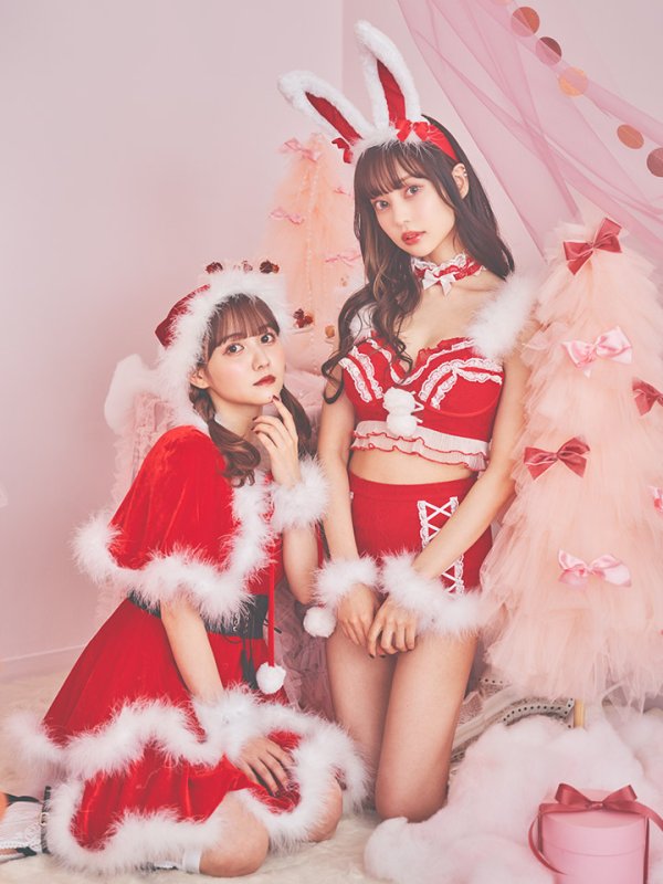 画像10: 【ノベルティ対象】即日発送!セットアップバニーサンタ【sugar nine サンタコス 8点セット】【S-Lサイズ/2カラー】[YMT]