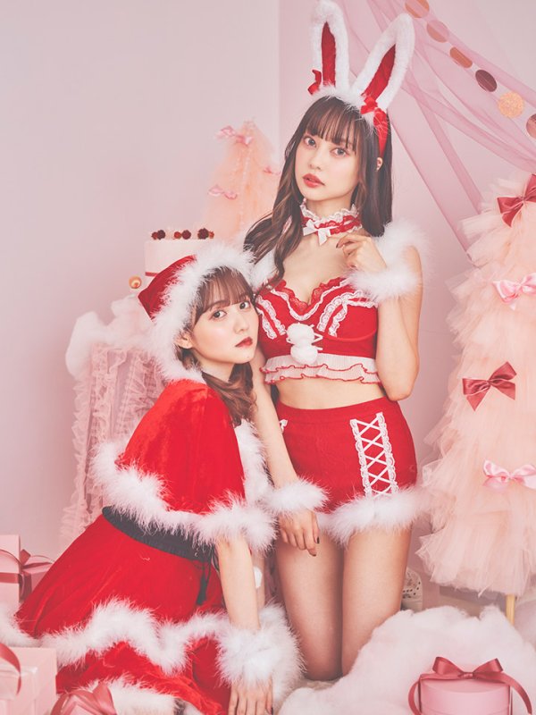 画像14: 【ノベルティ対象】即日発送!セットアップバニーサンタ【sugar nine サンタコス 8点セット】【S-Lサイズ/2カラー】[YMT]