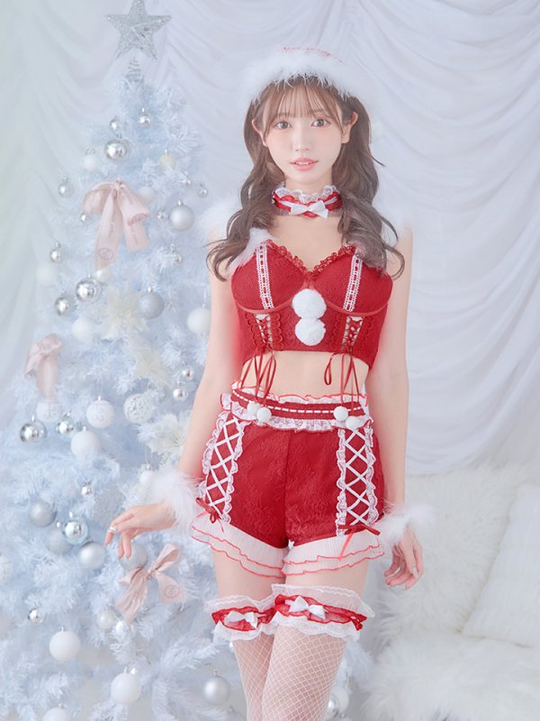 画像26: 【サンタセール！】【sugar nine×マリームーンコラボ】【S-Mサイズ/3カラー】セットアップレースサンタコスプレ[YMT]