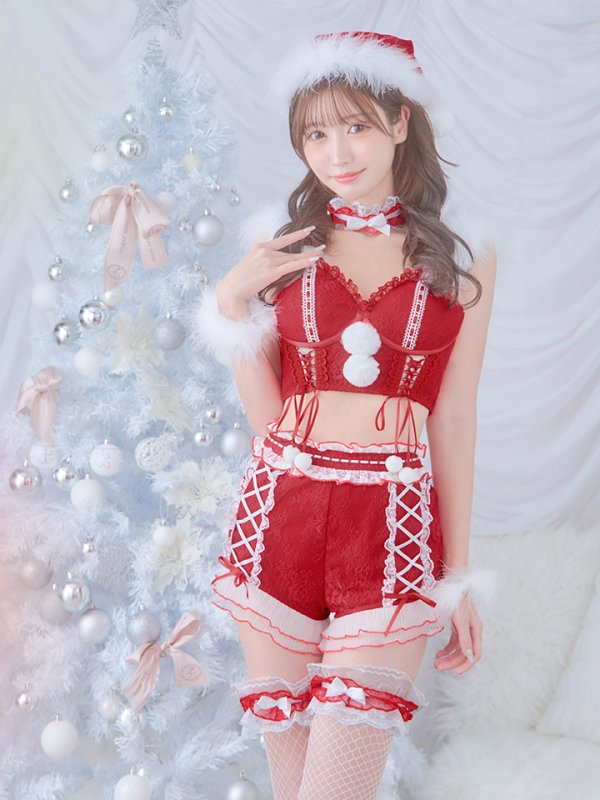 画像11: 【サンタセール！】【sugar nine×マリームーンコラボ】【S-Mサイズ/3カラー】セットアップレースサンタコスプレ[OF04]