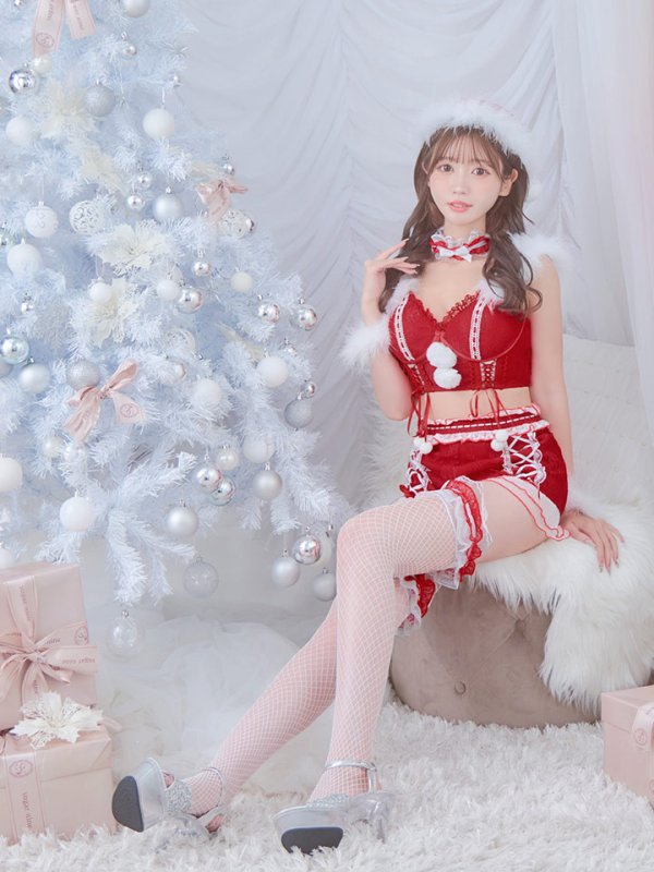 画像12: 【サンタセール！】【sugar nine×マリームーンコラボ】【S-Mサイズ/3カラー】セットアップレースサンタコスプレ[OF04]