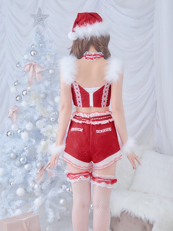 画像15: 【サンタセール！】【sugar nine×マリームーンコラボ】【S-Mサイズ/3カラー】セットアップレースサンタコスプレ[OF04]