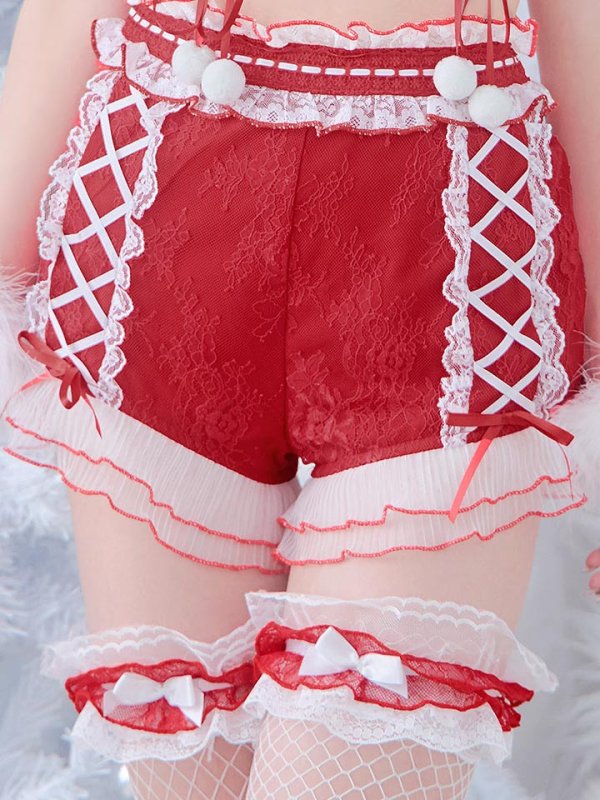 画像17: 【サンタセール！】【sugar nine×マリームーンコラボ】【S-Mサイズ/3カラー】セットアップレースサンタコスプレ[OF04]