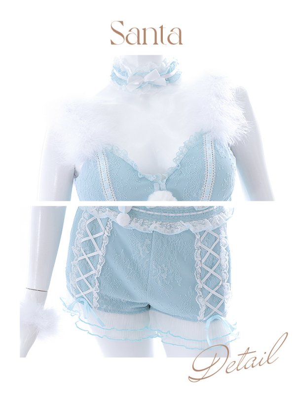 画像29: 【サンタセール！】【sugar nine×マリームーンコラボ】【S-Mサイズ/3カラー】セットアップレースサンタコスプレ[YMT]