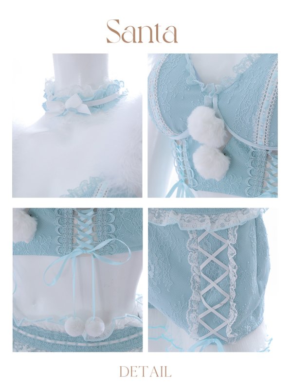 画像31: 【サンタセール！】【sugar nine×マリームーンコラボ】【S-Mサイズ/3カラー】セットアップレースサンタコスプレ[YMT]