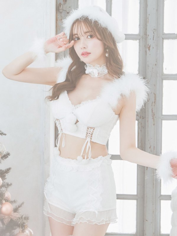 画像21: 【サンタセール！】【sugar nine×マリームーンコラボ】【S-Mサイズ/3カラー】セットアップレースサンタコスプレ[YMT]