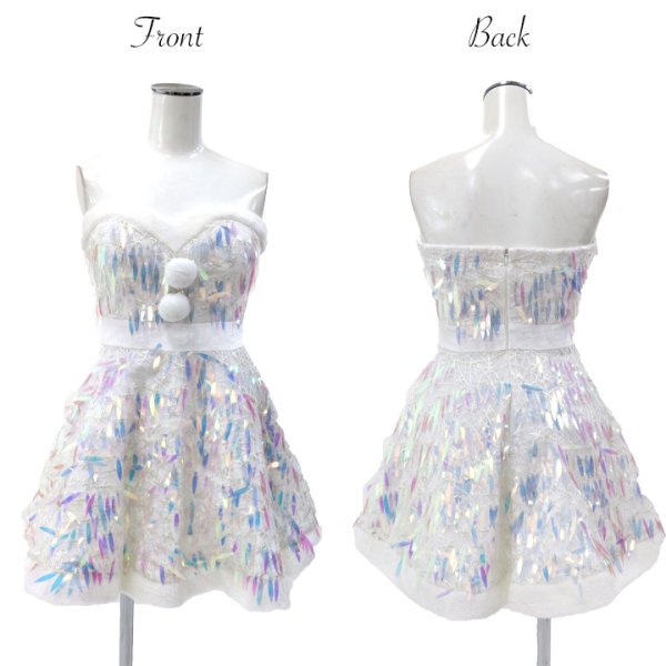 画像7: 【サンタセール！】姉ageha掲載☆【X'mas5点セット】オーロラスパンコールベアトップフレアサンタコスプレ[YMT]