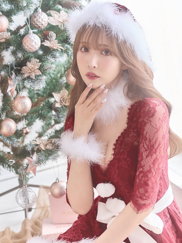 画像8: 【sugar nine サンタコス 6点セット】【S-XLサイズ/1カラー】総レースフレアサンタ[YMT]