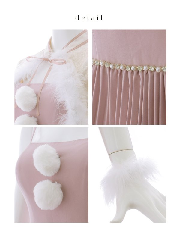 画像44: 【ノベルティ対象】【即日発送！】【サンタコス 4点セット】【S-Lサイズ/1カラー】ボレロ付きワンピースサンタ[OF01]