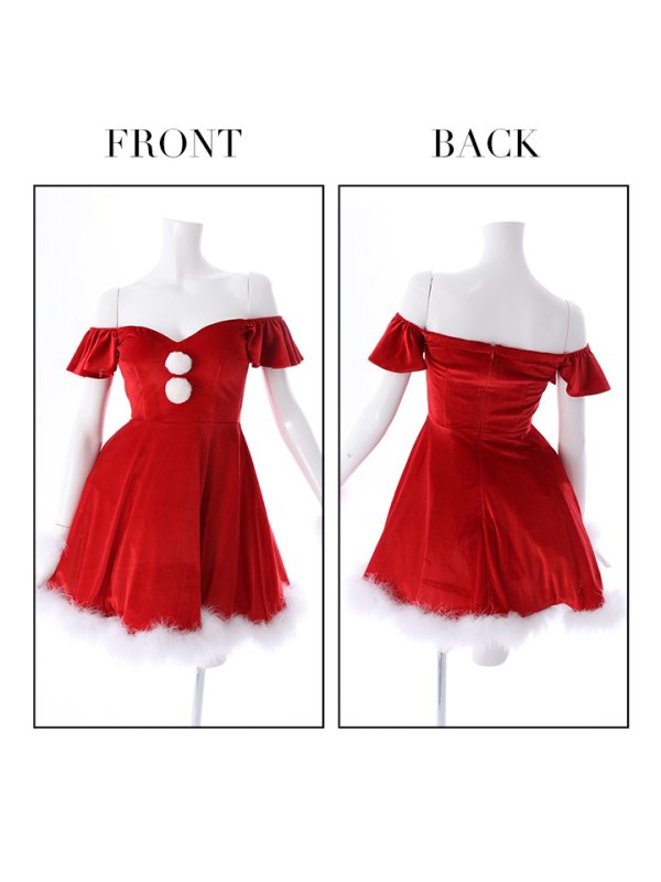 画像35: 【ノベルティ対象】【即日発送】【sugar nine サンタコス 5点セット】【S-XLサイズ/3カラー】ポンチョ付きフレアサンタコスプレ[YMT]