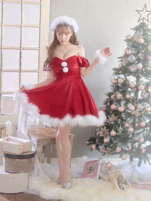 画像20: 【ノベルティ対象】【即日発送】【sugar nine サンタコス 5点セット】【S-XLサイズ/3カラー】ポンチョ付きフレアサンタコスプレ[YMT]