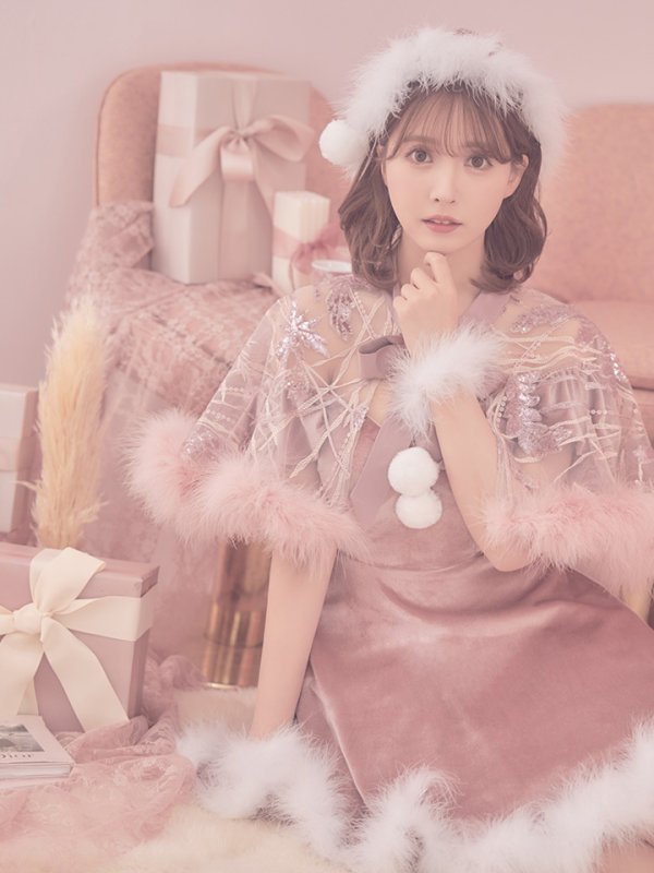 画像12: 【ノベルティ対象】【即日発送】【sugar nine サンタコス 5点セット】【S-XLサイズ/3カラー】ポンチョ付きフレアサンタコスプレ[YMT]