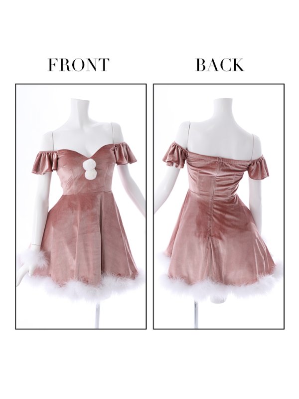 画像31: 【ノベルティ対象】【即日発送】【sugar nine サンタコス 5点セット】【S-XLサイズ/3カラー】ポンチョ付きフレアサンタコスプレ[YMT]